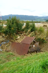 Flood damage caused by typhoon 19 