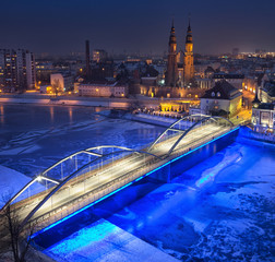 Opole city Silesia Poland with night and day photography, Nocą miasto śląsk. © PawelUchorczak
