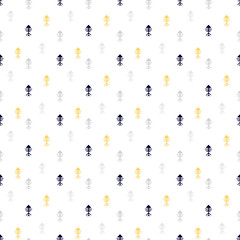 Ethnic arrows pattern in yellow and black colors. Minimalist wallpaper background.