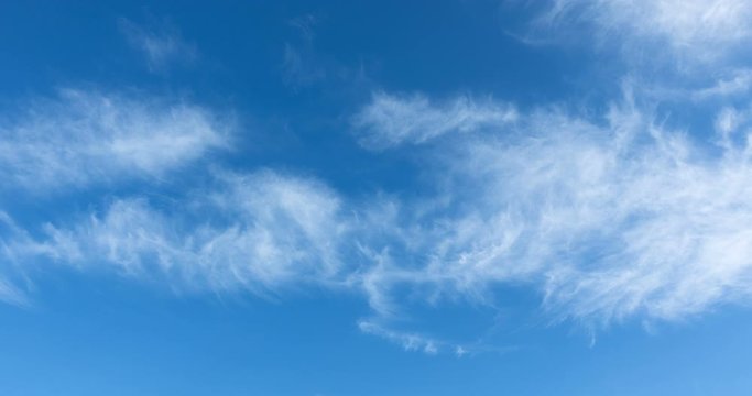 Beautiful blue sky with clouds background.Sky clouds.Sky with clouds weather nature cloud blue. Loop. 4K