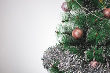 Christmas decoration on white background