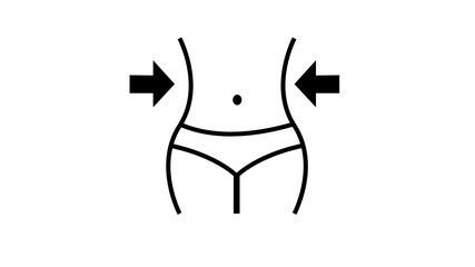  woman's waist icon, flat design best