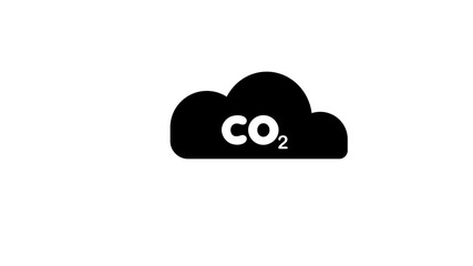  CO2 icon on white background