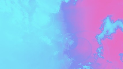 Abstract space turquoise aqua color blue pink magenta gradient background, 16:9 panoramic format