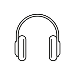 earphones sound device isolated icon