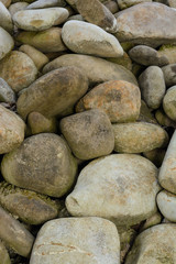 Big pile of gray stones, natural texture.