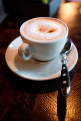 Coffee latte or cappuccino in Vienna