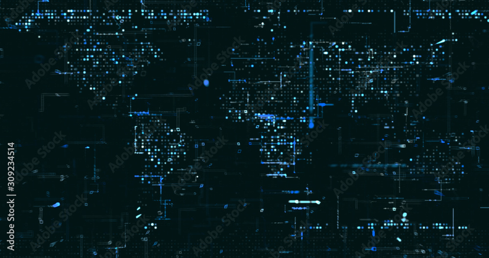 Wall mural abstract digital network data background, 3d rendering
