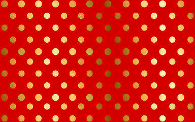 Golden dots on red background, card, banner, holiday, christmas, party © TK_sukrit