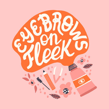 Eyebrow on fleek lettering. Brow bar concept