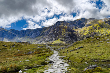 Fototapeta premium Snowdonia park landscape in England.