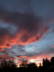 dramatic sky with clouds