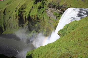 Naklejka na ściany i meble The beautiful Skogafoss waterfall, Iceland