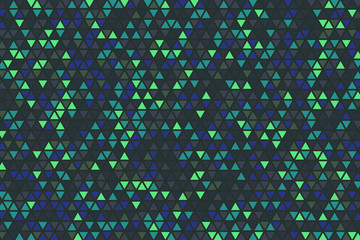 Abstract illustration consisting of small color triangles. Triangular geometric background.