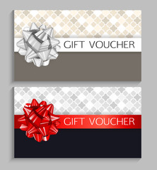 Abstract Gift Voucher Template Vector Illustration