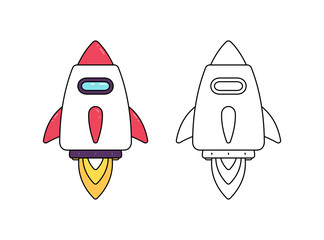 Rocket icon. isolated on white background