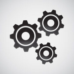 Gear wheel and development icon. The concept of organizational movement.