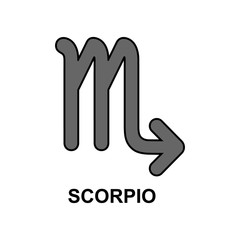 Fototapeta premium Scorpio zodiac sign, icon. Vector illustration.