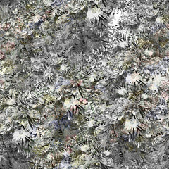 Watercolor seamless pattern. Illustration. Flowers