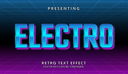 Futuristic retro font. 80s style . Vector alphabet. Editable Template for your design.