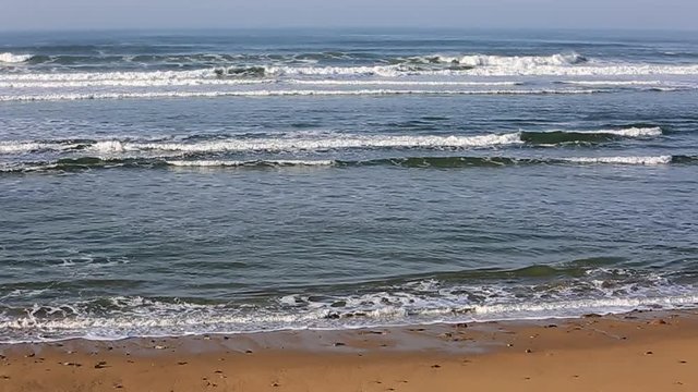 Footage of powerful waves in North of France in Brittany close to Point du Talud.