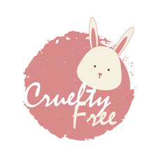 Cruelty Free Badge for Products in Comic Style