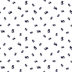 Money currency sign Swiss Franc Switzerland seamless pattern simple style finance business banking cash in colors, navy blue decorated wallpaper background for website, wrapping paper, textile fabric.