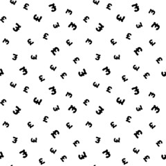 money currency sign Pound Sterling British England seamless pattern simple style finance business banking cash in colors, black decorated wallpaper background for website, wrapping paper, textile.
