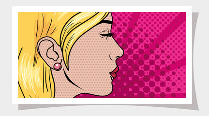 Retro and pop art woman vector design