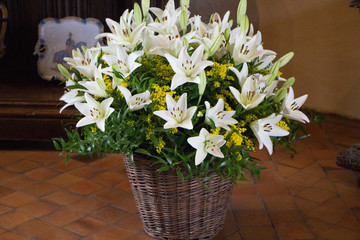 Ramo blanco en florero