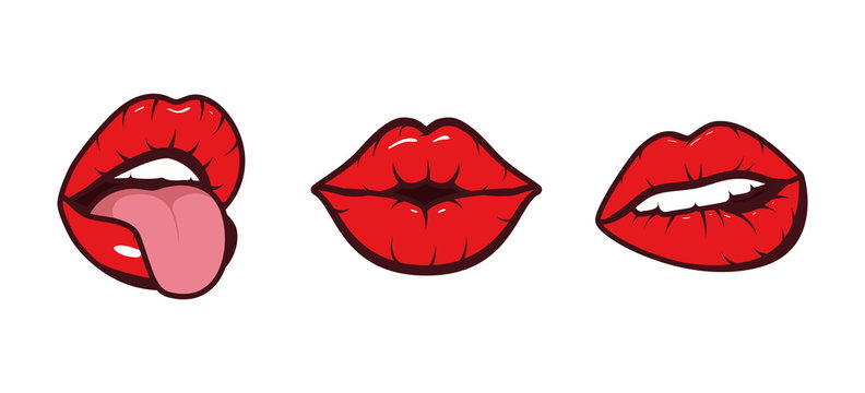 Isolated mouth cartoon set vector design