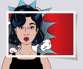 Retro and pop art woman vector design