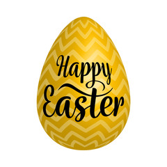 Gold egg in beautiful style. Egg on white background. Graphic vector design. Beautiful illustration. Party event decoration. Spring decoration. Seasonal holiday. Colorful background vector.