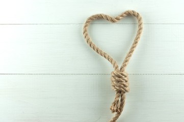 noose and heart of rope