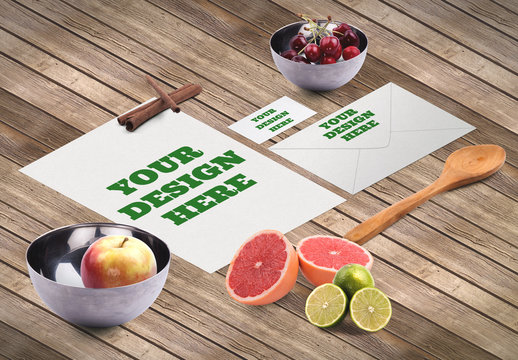 Healthy Food Restaurant Branding Mockup