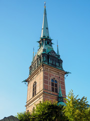 Obraz premium The German Church (Tyska kyrkan) in Gamla stan, old town of Stockholm, Sweden