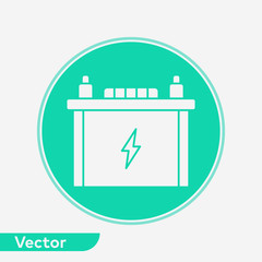 Car battery vector icon sign symbol