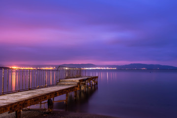 pier at sunset