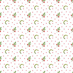 Seamless pattern of watercolor letters and flowers on a white background. Use for invitations, birthdays, menus.