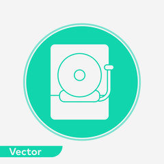School alarm vector icon sign symbol