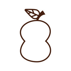 fresh pear fruit nature icon