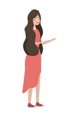 Woman cartoon drawing vector design