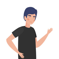 Man cartoon drawing vector design