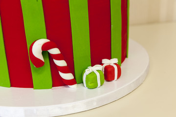 Fototapeta na wymiar cake with marzipan decorations