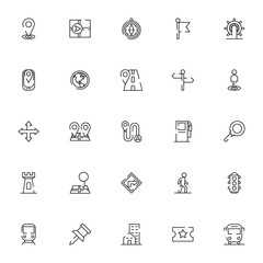 bundle of maps and navigation icons
