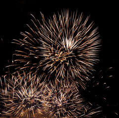 Nice fireworks with dark sky