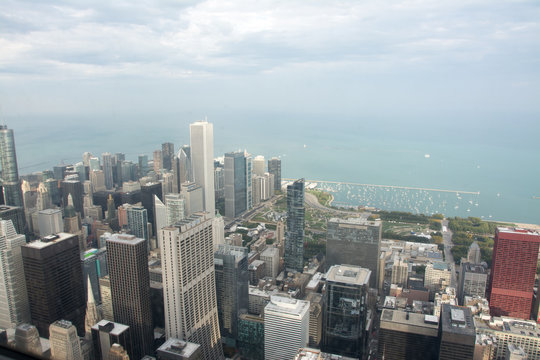 aerial view of chicago