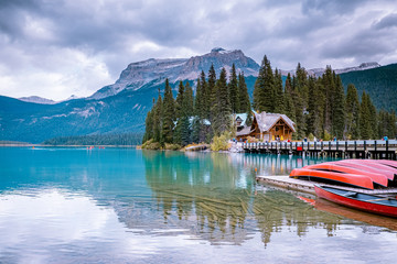 Emerald lake Yoho national park Canada British Colombia