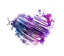 Abstract galaxy heart