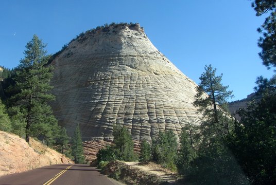 Smooth Gray Rock In Zion National Park In Utah